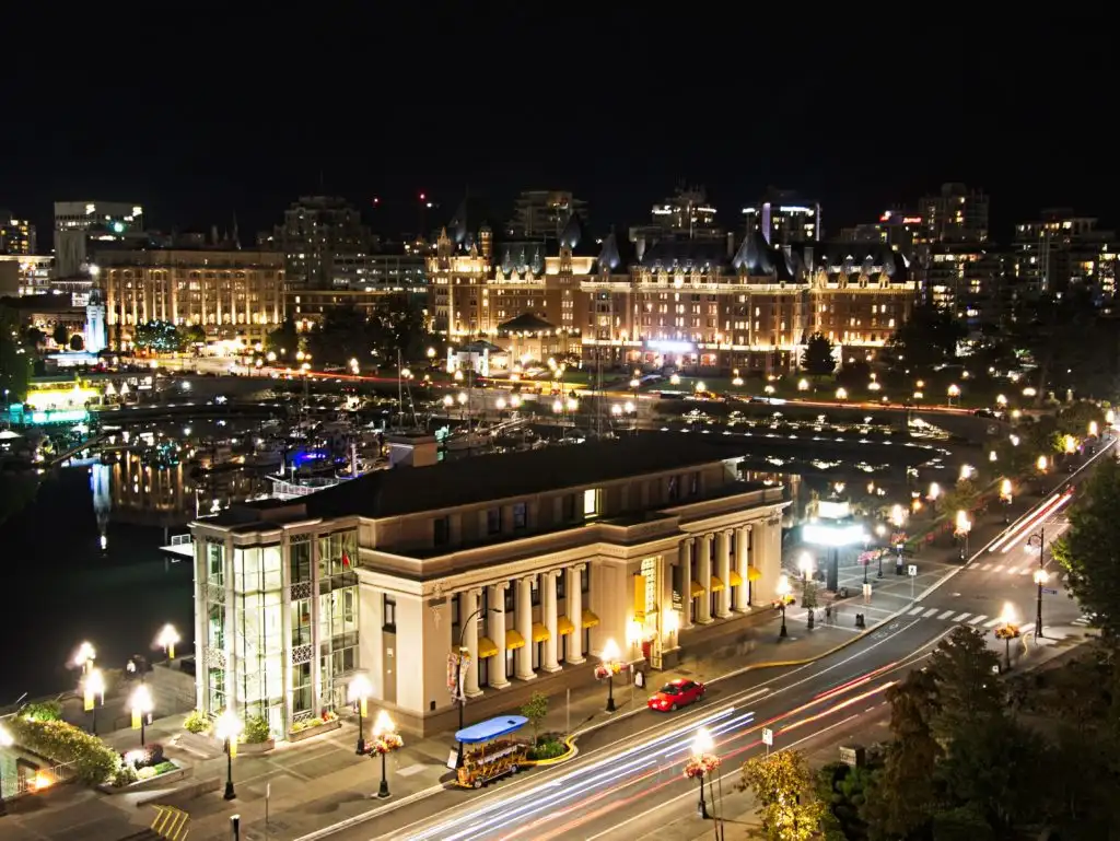 Victoria, British Columbia, Canada at night