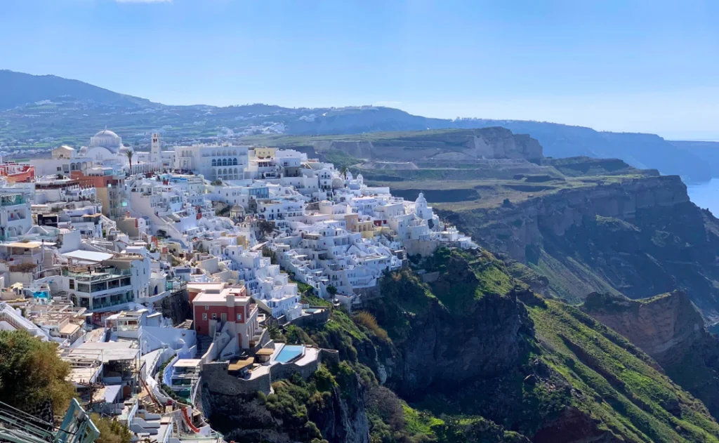 Beautiful scenic view from Santorini