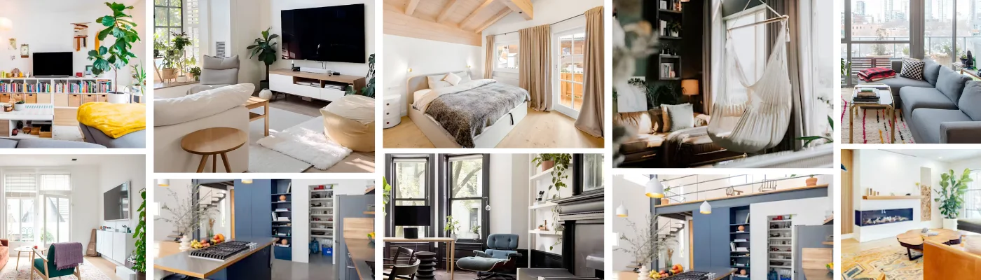 Collage of rooms