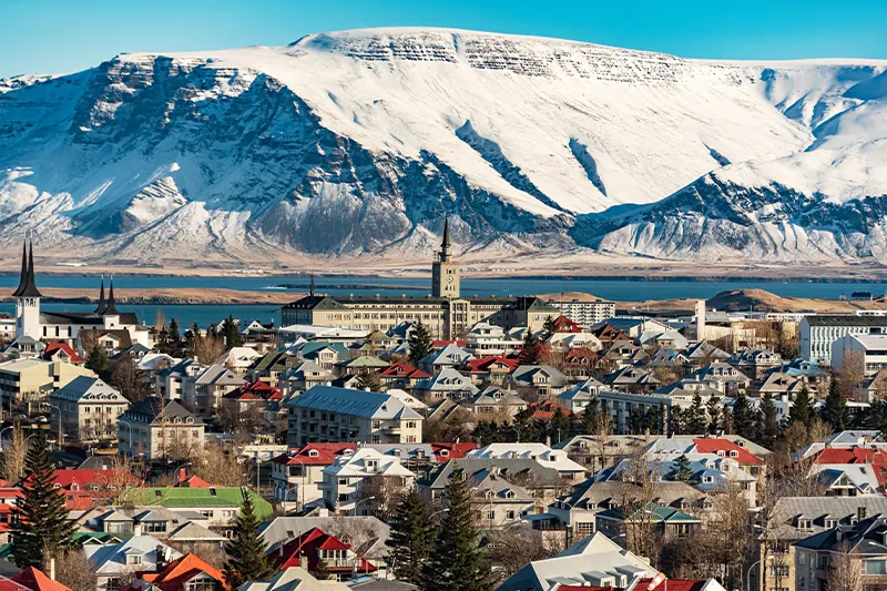 Reykjavik, Iceland in winter