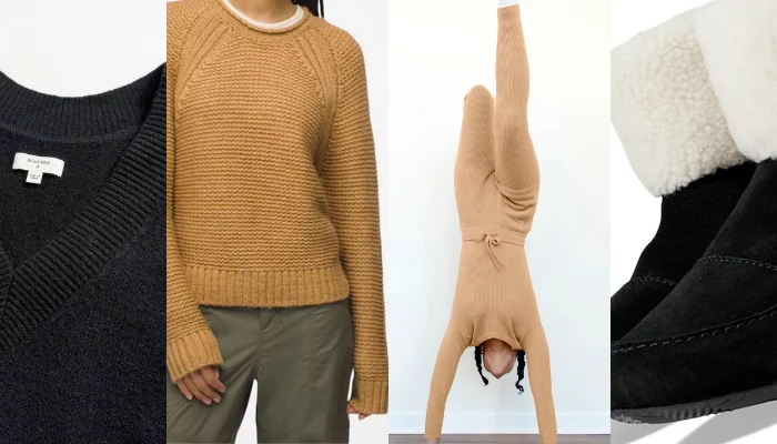 Collage of Ridiculously Comfortable Travel Clothing and Shoes That Don’t Sacrifice Style