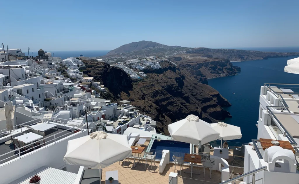 Scenic view of Santorini