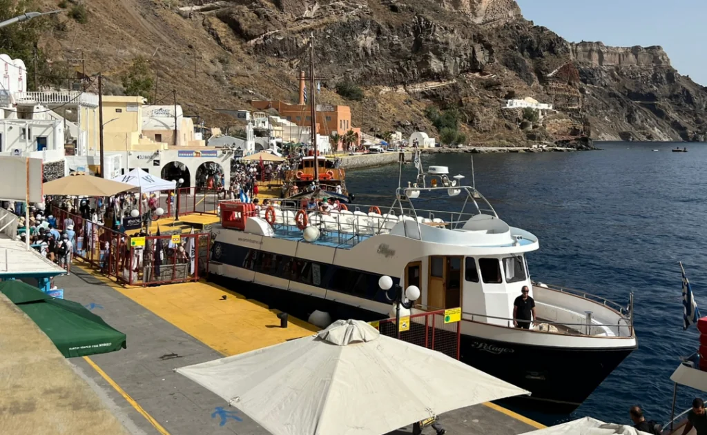 Small Cruise Boat Tendering at Port