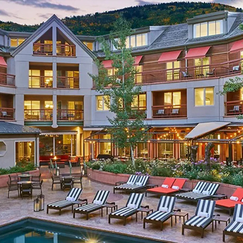 Pool area at The Little Nell in Aspen, Colorado