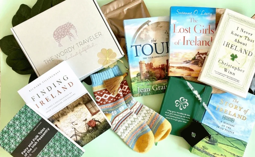 Wordy Traveler Overflowing Suitcase Subscription Three Fiction and Three Non-Fiction Books